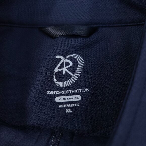 Zero Restriction Sweater Mens XL 1/4 Zip Blue Tour Series Solid Pullover Golf - Picture 6 of 6